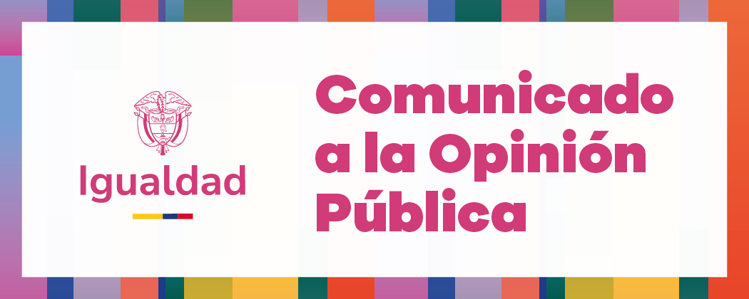 Imagen que dice comunicado a la opinión pública