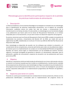 Metodología para la identificación participativa respecto de la pérdida de prácticas tradicionales de alimentación .pdf