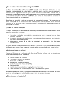 Qué es la Mesa Nacional de Casos Urgentes LGBTI