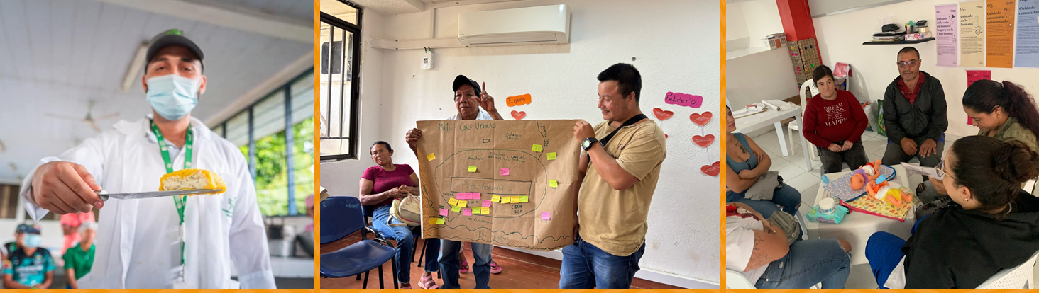 Imagenes de hombre en los talleres de formación de la sociedad del cuidado