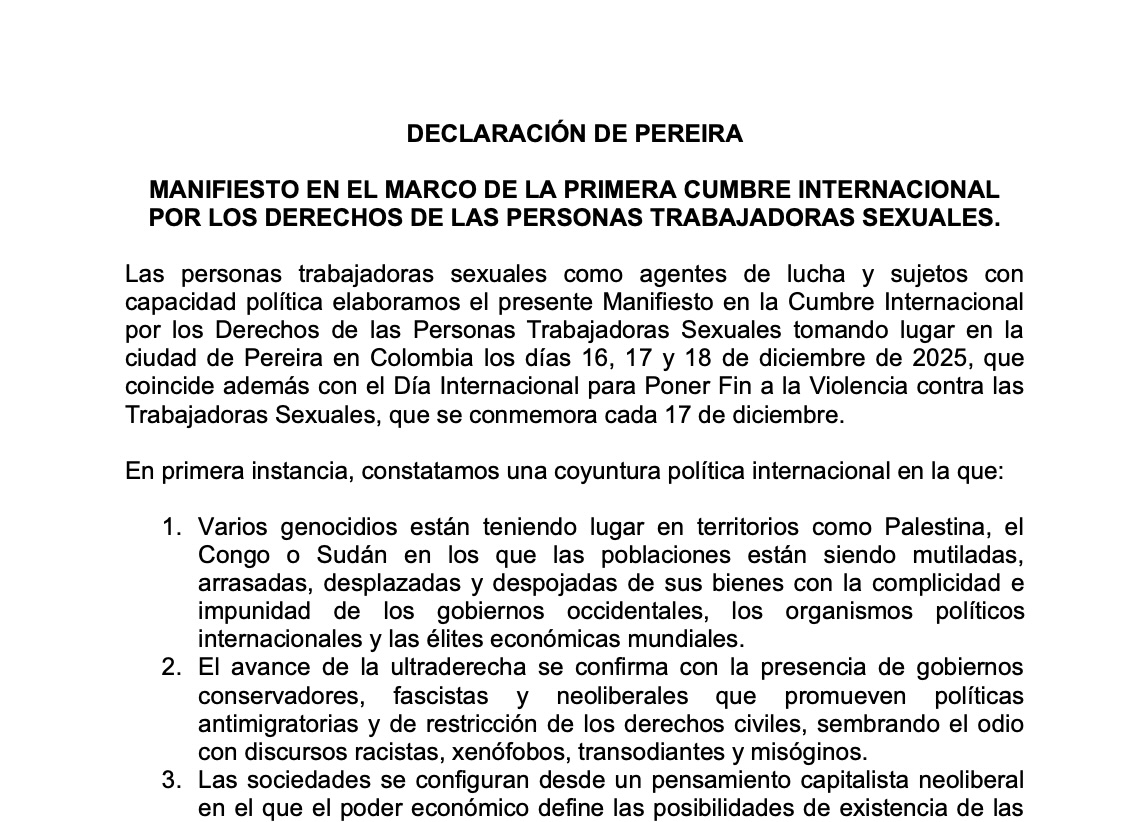 Declaracion de Pereira